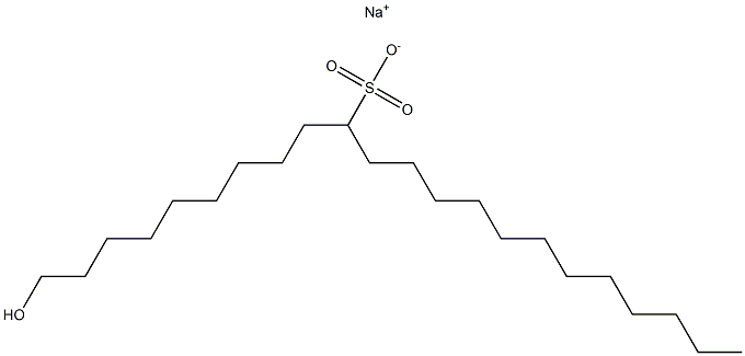 1-Hydroxydocosane-10-sulfonic acid sodium salt Struktur