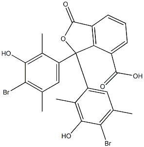 1,1-Bis(4-bromo-3-hydroxy-2,5-dimethylphenyl)-1,3-dihydro-3-oxoisobenzofuran-7-carboxylic acid Struktur