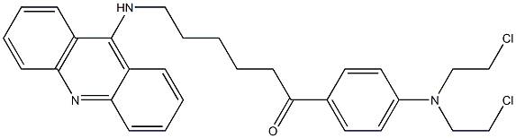 9-[6-[4-[Bis(2-chloroethyl)amino]phenyl]-6-oxohexylamino]acridine Struktur
