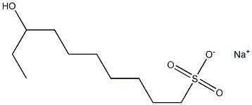 8-Hydroxydecane-1-sulfonic acid sodium salt Struktur