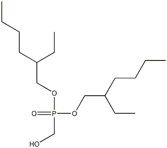 Hydroxymethylphosphonic acid bis(2-ethylhexyl) ester Struktur