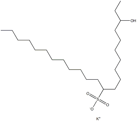 3-Hydroxytricosane-11-sulfonic acid potassium salt Struktur