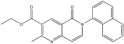 6-(1-Naphtyl)-2-methyl-5-oxo-5,6-dihydro-1,6-naphthyridine-3-carboxylic acid ethyl ester Structure