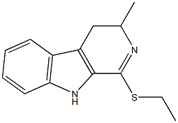 3,4-Dihydro-1-ethylthio-3-methyl-9H-pyrido[3,4-b]indole Struktur