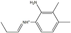 N-(2-Amino-3,4-dimethylphenyl)-1-propaniminium Struktur