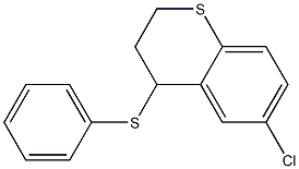 3,4-Dihydro-4-(phenylthio)-6-chloro-2H-1-benzothiopyran Struktur