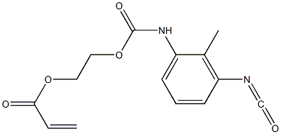 Acrylic acid 2-[(3-isocyanato-2-methylphenyl)carbamoyloxy]ethyl ester Struktur