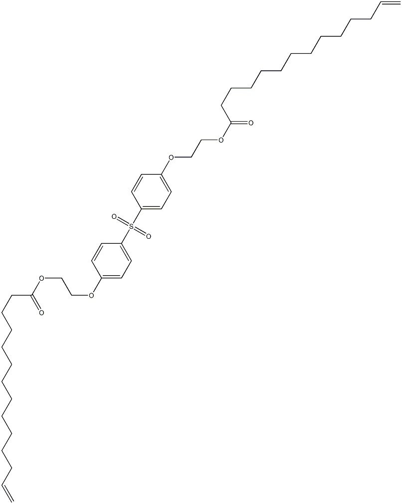 Bis[4-[2-(13-tetradecenoyloxy)ethoxy]phenyl] sulfone Struktur