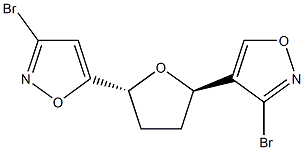 (2R,5R)-Tetrahydro-2-(3-bromoisoxazol-4-yl)-5-(3-bromoisoxazol-5-yl)furan Struktur