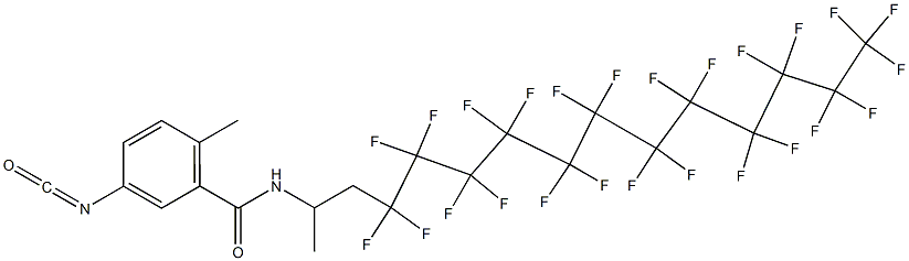 3-Isocyanato-6-methyl-N-[2-(pentacosafluorododecyl)-1-methylethyl]benzamide Struktur