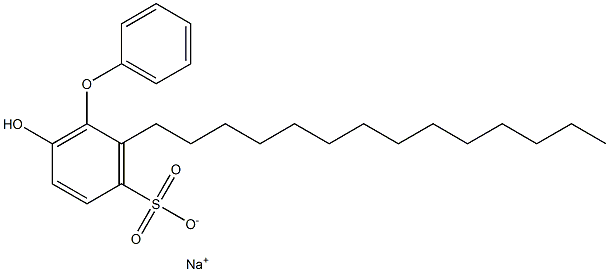 6-Hydroxy-2-tetradecyl[oxybisbenzene]-3-sulfonic acid sodium salt Struktur