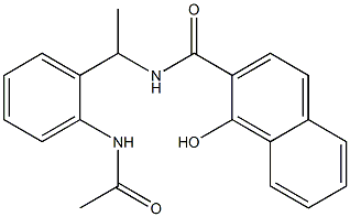 N-[1-(2-Acetylaminophenyl)ethyl]-1-hydroxy-2-naphthamide Struktur