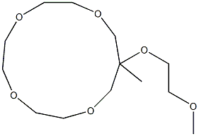 12-Methyl-12-(2-methoxyethoxy)-1,4,7,10-tetraoxacyclotridecane Structure