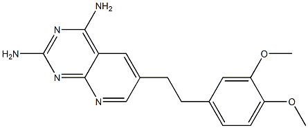 6-[2-(3,4-Dimethoxyphenyl)ethyl]pyrido[2,3-d]pyrimidine-2,4-diamine Struktur