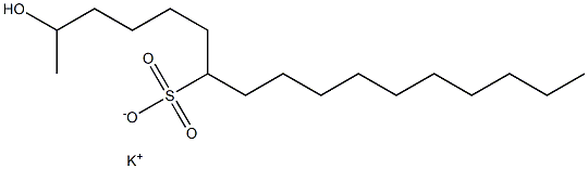 2-Hydroxyheptadecane-7-sulfonic acid potassium salt Struktur