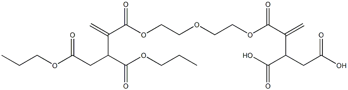 3,3'-[Oxybisethylenebis(oxycarbonyl)]bis(3-butene-1,2-dicarboxylic acid dipropyl) ester Struktur