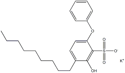 3-Hydroxy-4-nonyl[oxybisbenzene]-2-sulfonic acid potassium salt Struktur