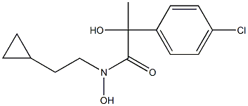 N-(2-Cyclopropylethyl)-2-hydroxy-2-methyl-2-(4-chlorophenyl)acetohydroxamic acid Struktur