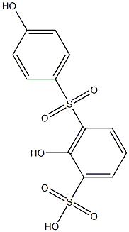 3-(4-Hydroxyphenylsulfonyl)-2-hydroxybenzenesulfonic acid Struktur