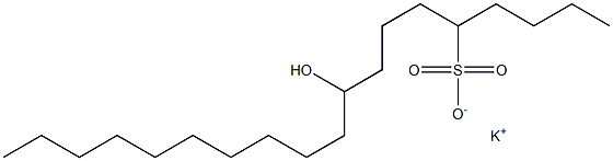 9-Hydroxynonadecane-5-sulfonic acid potassium salt Struktur