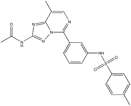 2-Acetylamino-5-[3-(4-methylphenylsulfonylamino)phenyl]-8-methyl[1,2,4]triazolo[1,5-c]pyrimidine Struktur