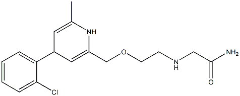 2-[[2-((カルバモイルメチル)アミノ)エトキシ]メチル]-4-(2-クロロフェニル)-6-メチル-1,4-ジヒドロピリジン 化學(xué)構(gòu)造式
