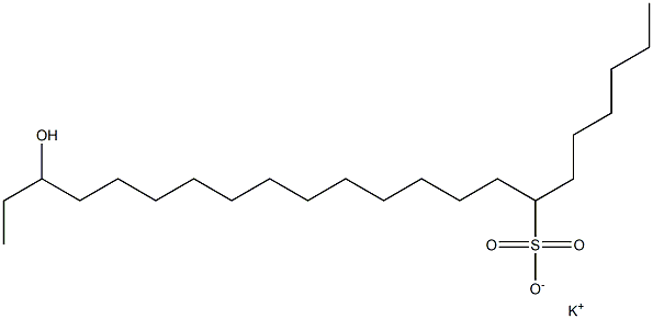 20-Hydroxydocosane-7-sulfonic acid potassium salt Struktur