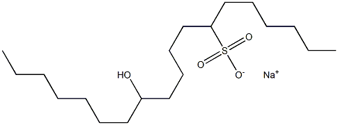 12-Hydroxynonadecane-7-sulfonic acid sodium salt Struktur