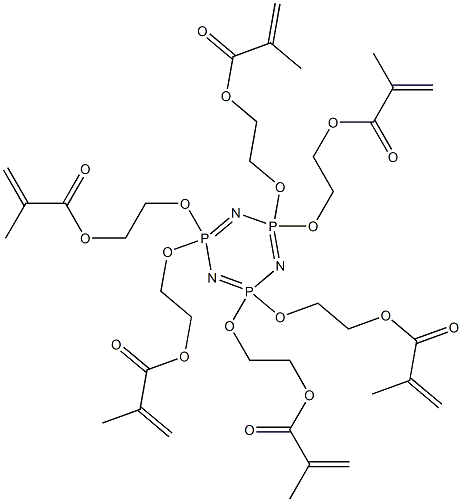 2,2,4,4,6,6-Hexakis[2-(methacryloyloxy)ethoxy]-1,3,5,2,4,6-triazatriphosphorine Struktur