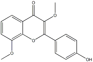 2-(4-Hydroxyphenyl)-3,8-dimethoxy-4H-1-benzopyran-4-one Struktur