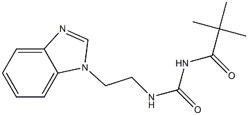 1-[2-(1H-Benzimidazol-1-yl)ethyl]-3-(2,2-dimethylpropionyl)urea Struktur