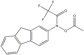 N-Acetoxy-N-(trifluoroacetyl)-9H-fluoren-2-amine Struktur