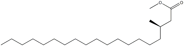 [R,(+)]-3-Methylnonadecanoic acid methyl ester Struktur