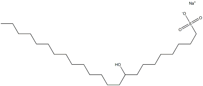 9-Hydroxytricosane-1-sulfonic acid sodium salt Struktur
