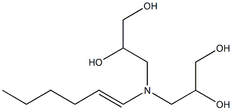 3,3'-(1-Hexenylimino)bis(propane-1,2-diol) Struktur