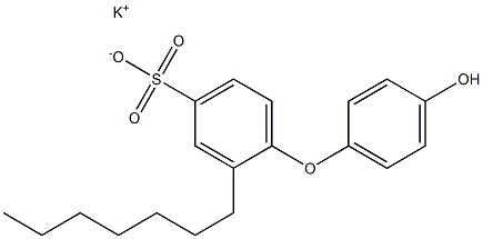 4'-Hydroxy-2-heptyl[oxybisbenzene]-4-sulfonic acid potassium salt Struktur