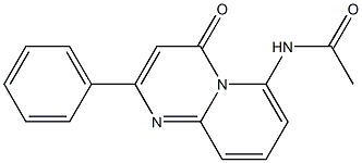 6-Acetylamino-2-phenyl-4H-pyrido[1,2-a]pyrimidin-4-one Struktur