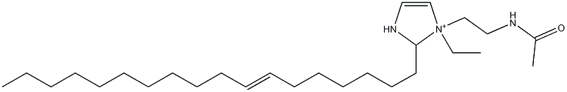 1-[2-(Acetylamino)ethyl]-1-ethyl-2-(7-octadecenyl)-4-imidazoline-1-ium Struktur