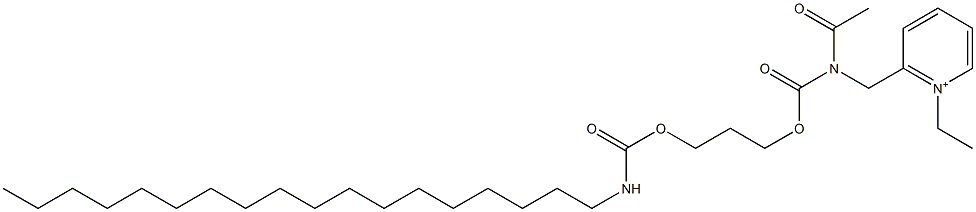 2-[N-Acetyl-N-[3-(octadecylcarbamoyloxy)propyloxycarbonyl]aminomethyl]-1-ethylpyridinium Struktur