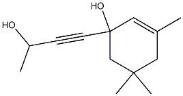1-(3-Hydroxy-1-butynyl)-3,5,5-trimethyl-2-cyclohexen-1-ol Struktur