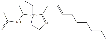 1-[1-(Acetylamino)ethyl]-1-ethyl-2-(2-nonenyl)-2-imidazoline-1-ium Struktur