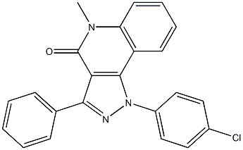 1-(4-Chlorophenyl)-3-phenyl-5-methyl-1H-pyrazolo[4,3-c]quinolin-4(5H)-one Structure