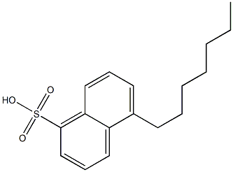 5-Heptyl-1-naphthalenesulfonic acid Struktur