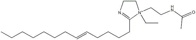 1-[2-(Acetylamino)ethyl]-1-ethyl-2-(5-tridecenyl)-2-imidazoline-1-ium Struktur