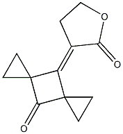 8-[(Tetrahydro-2-oxofuran)-3-ylidene]dispiro[2.1.2.1]octan-4-one Struktur