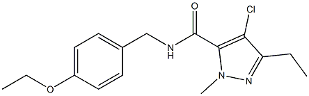 4-Chloro-5-ethyl-2-methyl-N-[4-ethoxybenzyl]-2H-pyrazole-3-carboxamide Structure