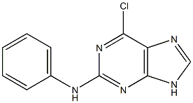 2-Phenylamino-6-chloro-9H-purine Struktur