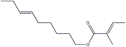 (E)-2-Methyl-2-butenoic acid 6-nonenyl ester Struktur