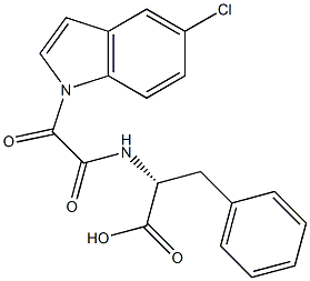 N-[[(5-Chloro-1H-indole -yl)carbonyl]carbonyl]-D-phenylalanine Struktur