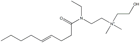 2-[N-Ethyl-N-(4-nonenoyl)amino]-N-(2-hydroxyethyl)-N,N-dimethylethanaminium Struktur